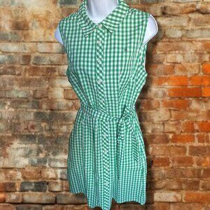 NWT Tommy Hilfiger Green Plaid Mini Dress